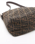 Pre-Loved Mamma Baguette Shoulder Bag Zucca Coated Canvas with Silver Hardware, Brown