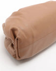 Pre-Loved The Pouch Clutch Leather with Gold Hardware, Camel
