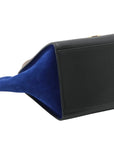 Pre-Loved Trapeze Handbag Leather Medium with Gold Hardware, Brown/Black/Blue