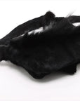 Pre-Loved Mamma Baguette Shoulder Bag Fur with Silver Hardware, Black