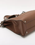 Pre-Loved Tote Tote Leather with Silver Hardware, Brown