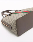 Pre-Loved Ophidia Handbag Monogram Coated Canvas Medium with Gold Hardware, Beige/Ebony