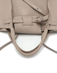 Pre-Loved Big Bag Tote Leather Small with Silver Hardware, Taupe