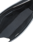 Pre-Loved GG Supreme Web Pouch Pochette Monogram Coated Canvas with Silver Hardware, Black
