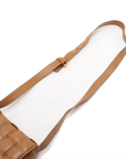 Pre-Loved Padded Cassette Crossbody Bag Intrecciato Leather Small with Gold Hardware, Tan