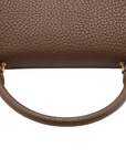 Pre-Loved Trapeze Handbag Leather Medium with Gold Hardware, Brown/Black/Blue
