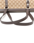 Pre-Loved Abbey Tote Monogram Coated Canvas Medium with Gold Hardware, Beige/Brown