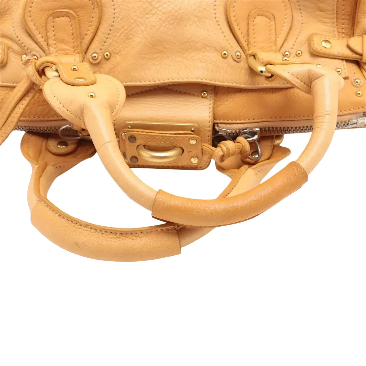 Pre-Loved Paddington Handbag Leather with Gold Hardware, Tan