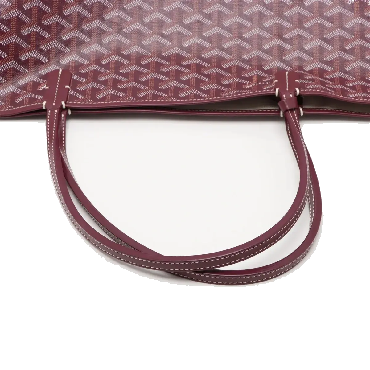 Pre-Loved Saint Louis Tote Goyardine Coated Canvas GM with Silver Hardware, Burgundy