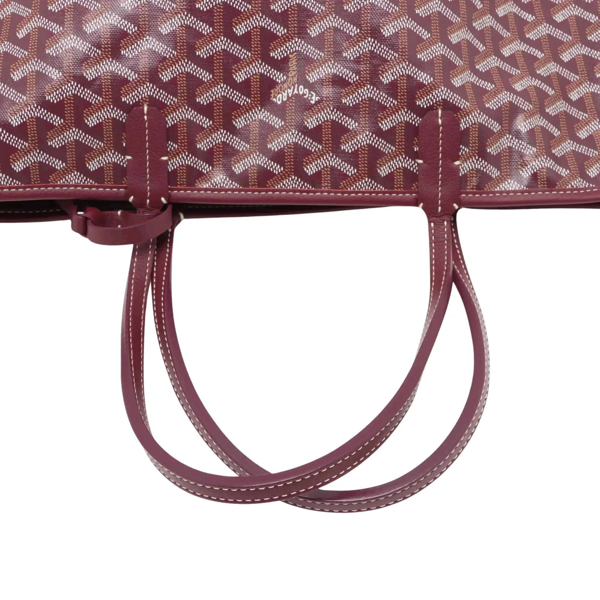 Pre-Loved Saint Louis Tote Goyardine Coated Canvas PM with Silver Hardware, Burgundy