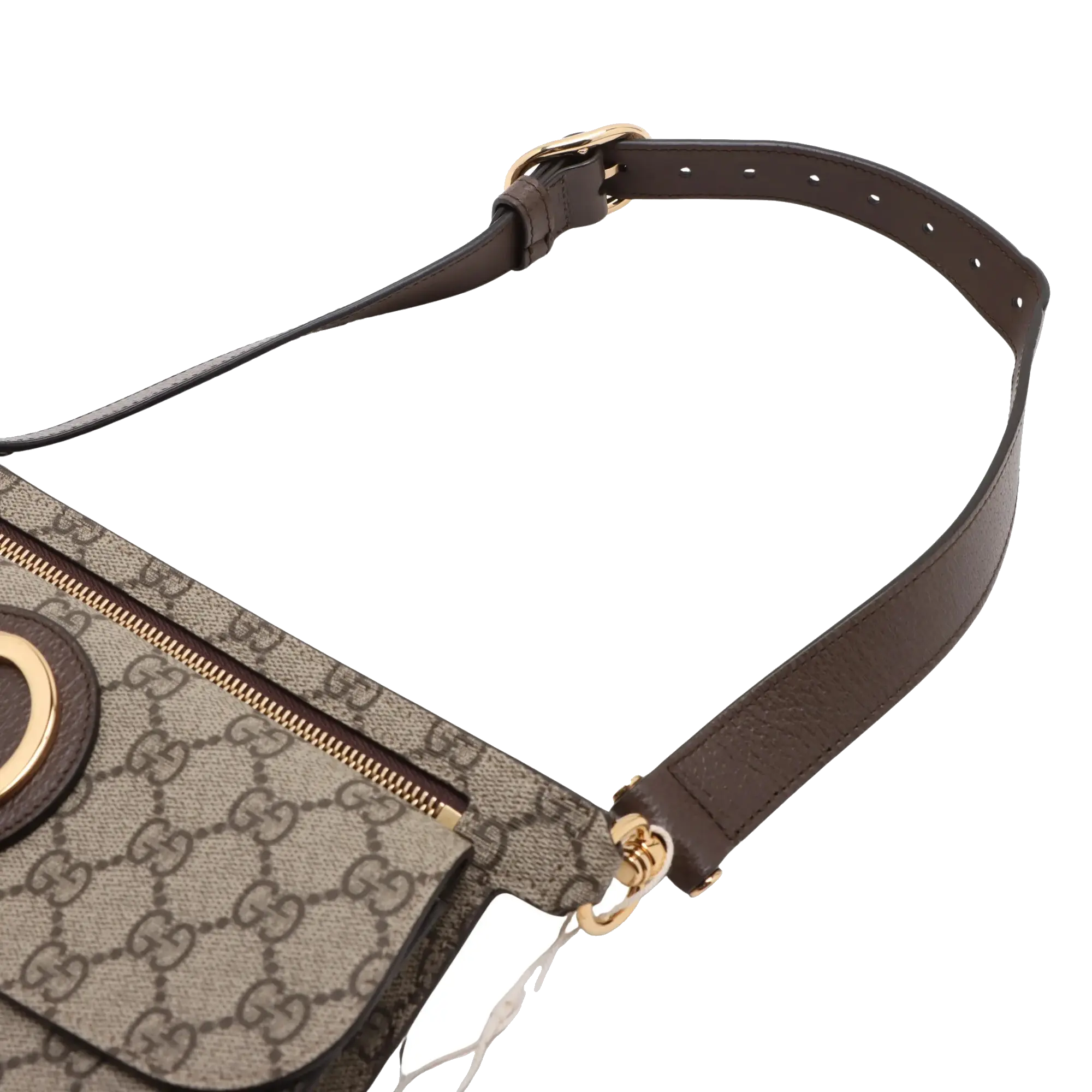 Pre-Loved Blondie Shoulder Bag Monogram Coated Canvas with Gold Hardware, Beige Ebony