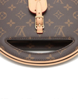 Pre-Loved Petite Boite Chapeau Handbag Monogram Coated Canvas PM with Gold Hardware, Brown