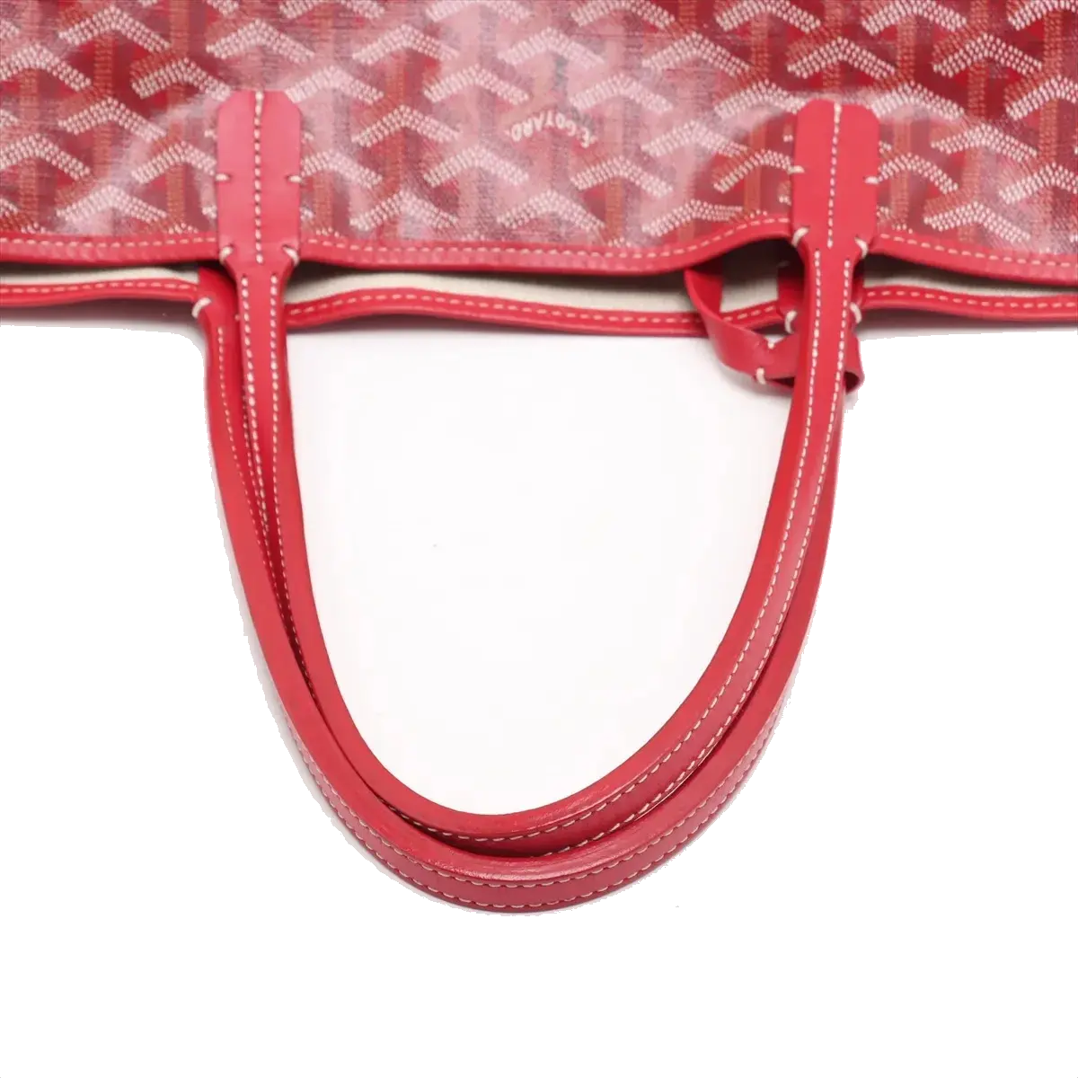 Pre-Loved Saint Louis Tote Goyardine Coated Canvas PM with Silver Hardware, Red