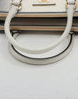 Pre-Loved Galleria Handbag Leather Small with Gold Hardware, Gradient Grey/White