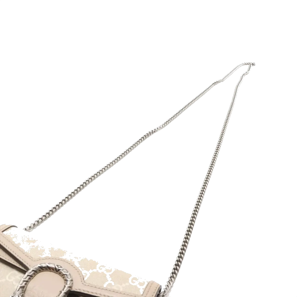 Pre-Loved Dionysus Crossbody Bag Monogram Coated Canvas Super Mini with Silver Hardware, Beige