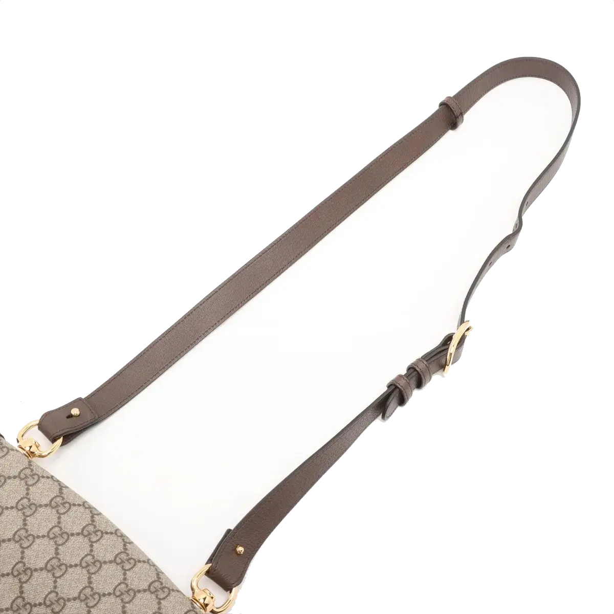 Pre-Loved Blondie Shoulder Bag GG Supreme Coated Canvas with Gold Hardware, Beige/Ebony