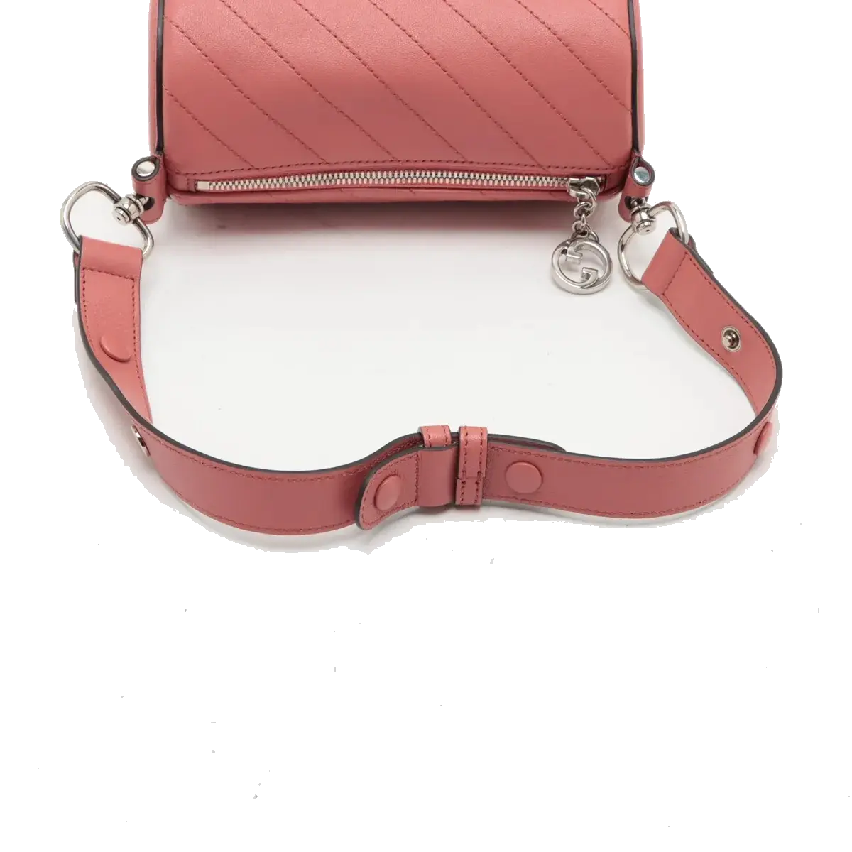 Pre-Loved Blondie Mini Barrel Shoulder Bag Leather Mini with Silver Hardware, Pink
