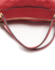 Pre-Loved Mazarine Handbag Monogram Leather MM with Gold Hardware, Red