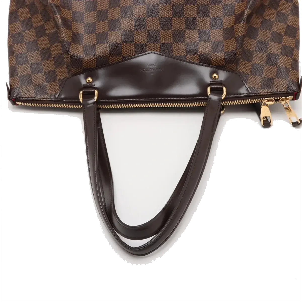 Pre-Loved Westminster GM Tote Damier Coated Canvas GM with Gold Hardware, Brown
