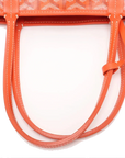 Pre-Loved Anjou Tote Goyardine Coated Canvas Mini with Silver Hardware, Orange