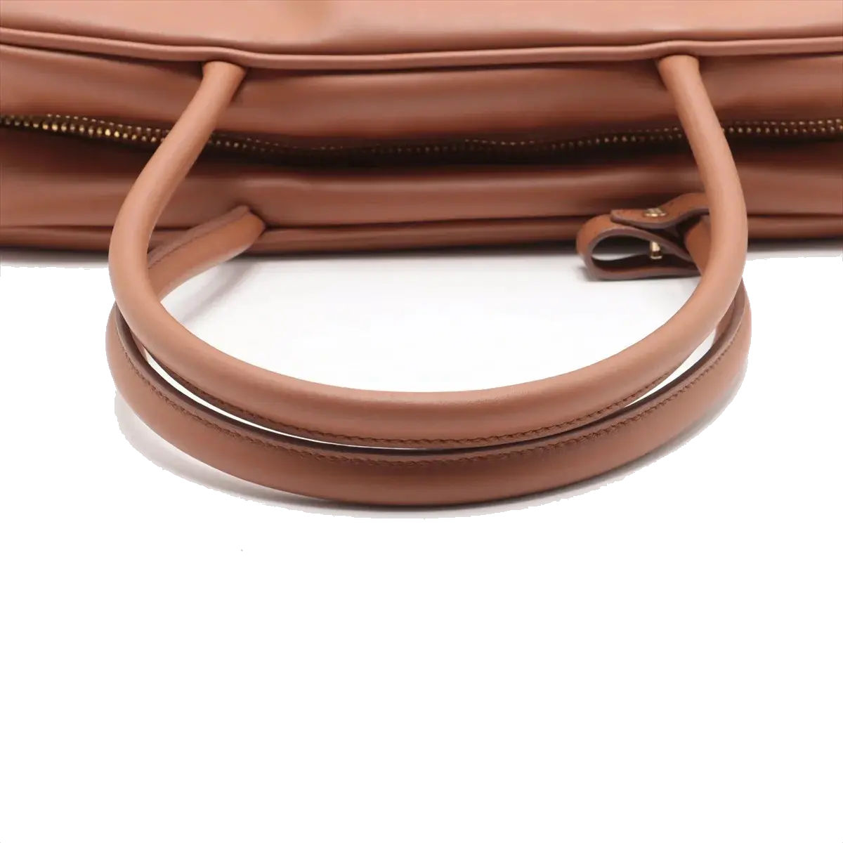 Pre-Loved Bowling Bag Handbag Leather with Gold Hardware, Brown