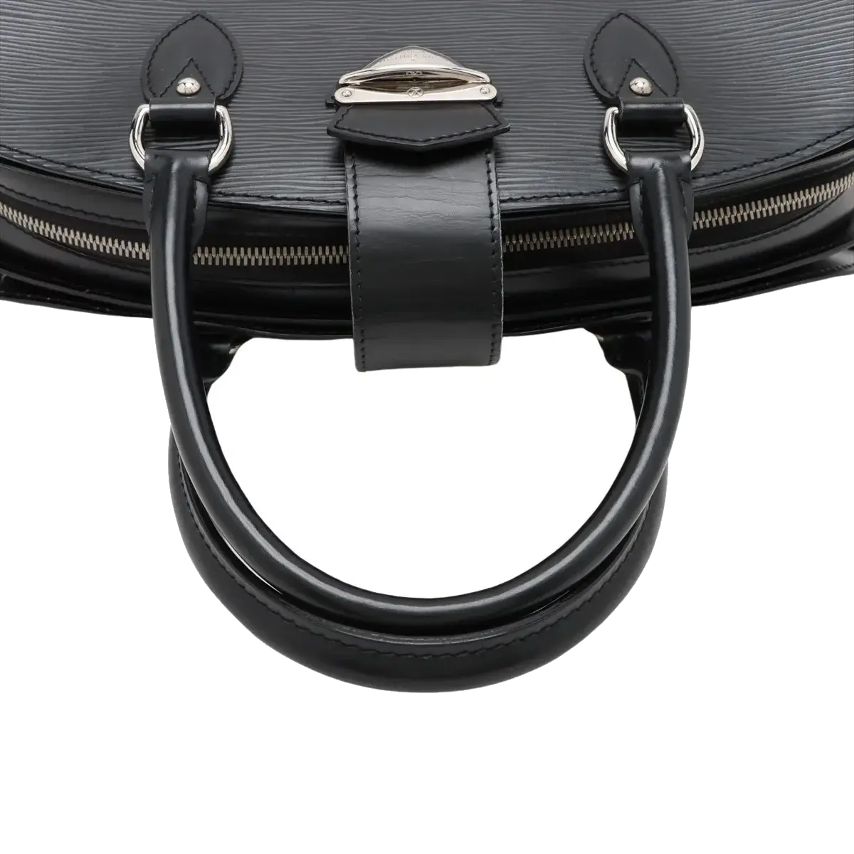 Pre-Loved Pont Neuf Handbag Leather GM with Silver Hardware, Black