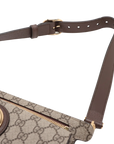 Pre-Loved Blondie Shoulder Bag Monogram Coated Canvas with Gold Hardware, Beige/Ebony