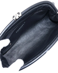 Pre-Loved Timeless Clutch Quilted Leather with Silver Hardware, Black
