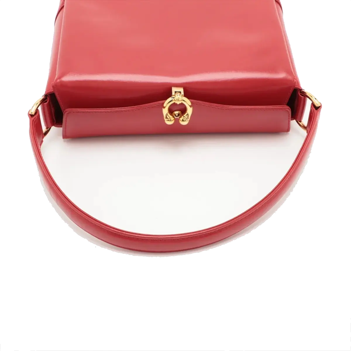 Pre-Loved Handbag Leather with Gold Hardware, Red