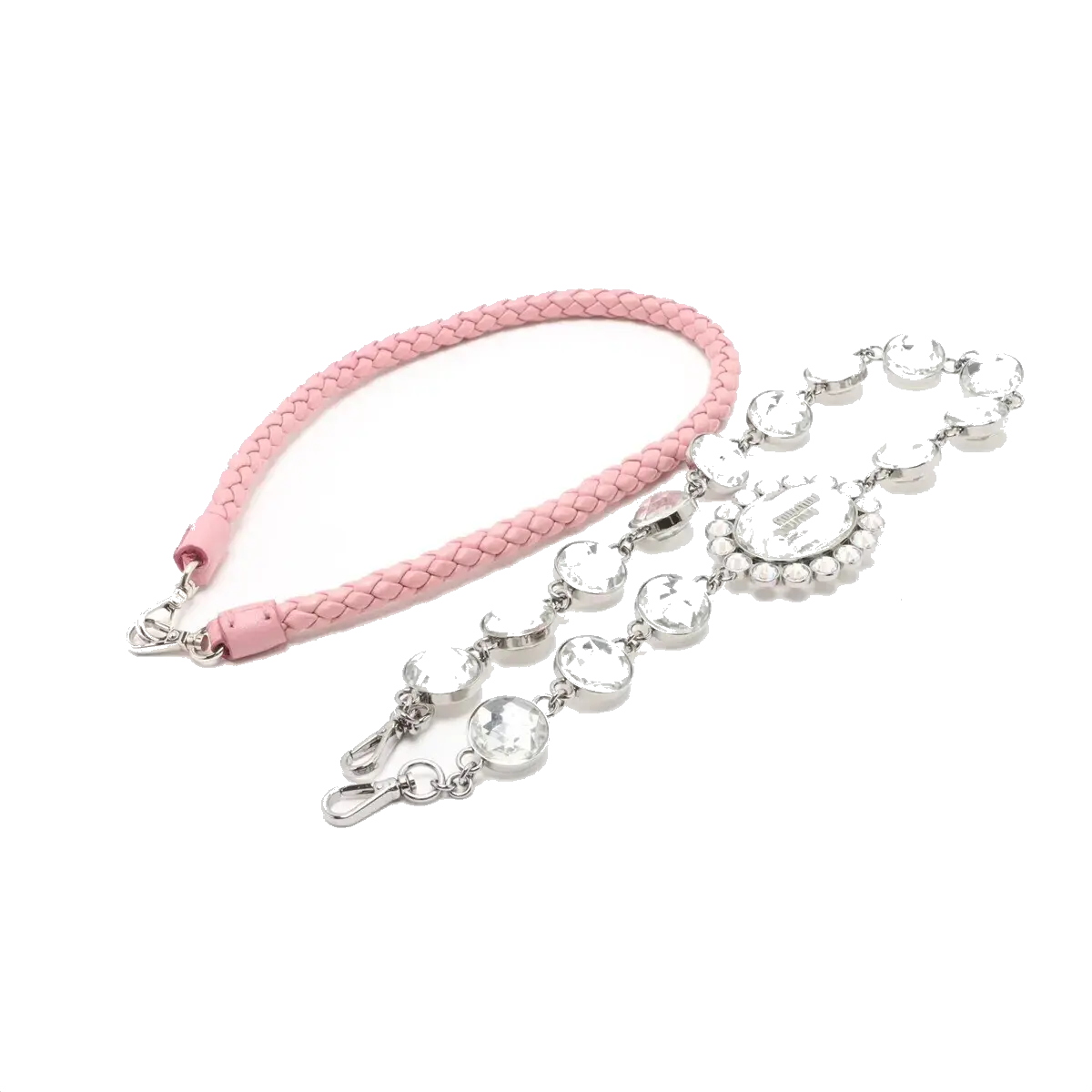 Pre-Loved Matelassé Crystal Shoulder Bag Quilted Leather Small with Silver Hardware, Pink