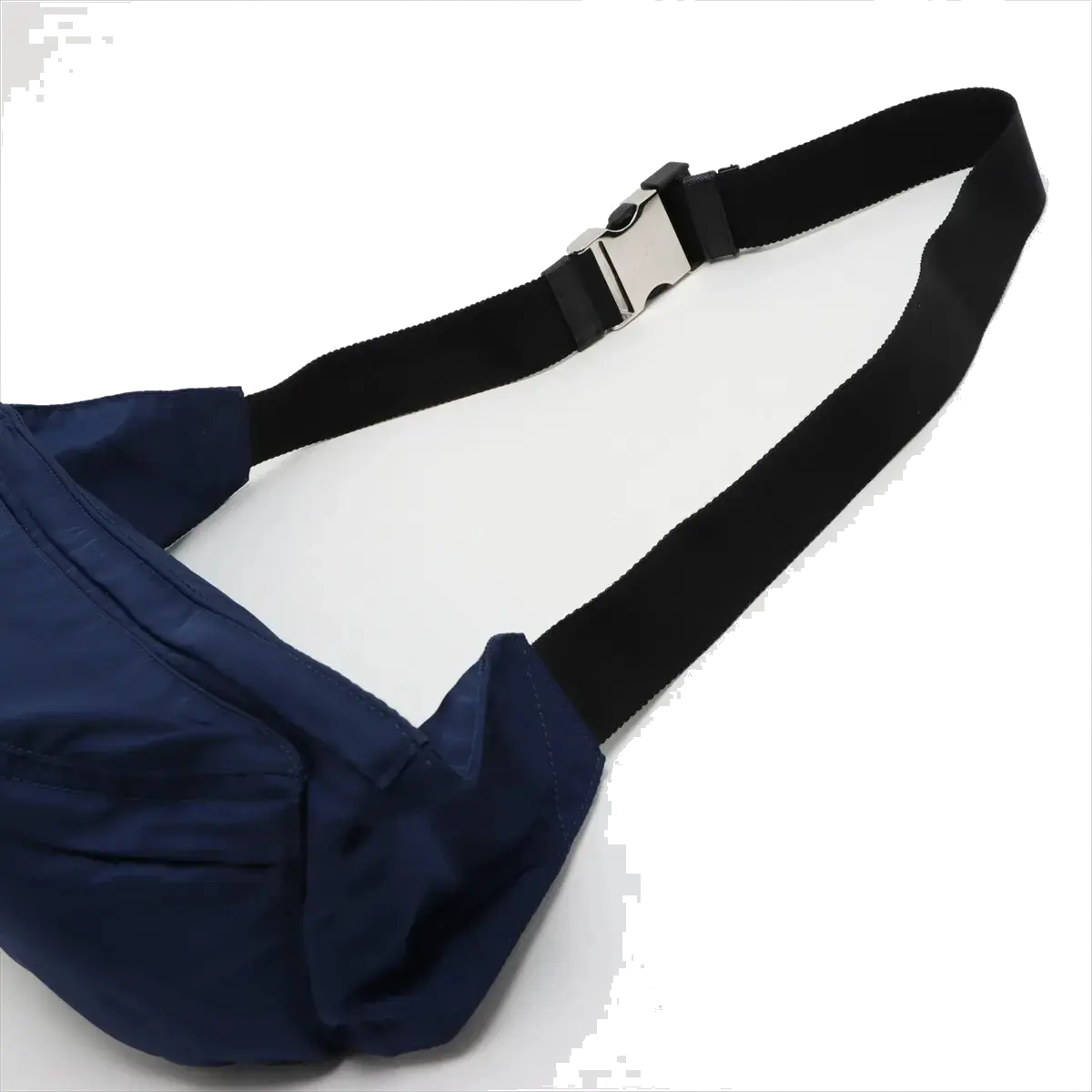 Pre-Loved Nylon Belt Bag Belt Bag Nylon with Silver Hardware, Blue