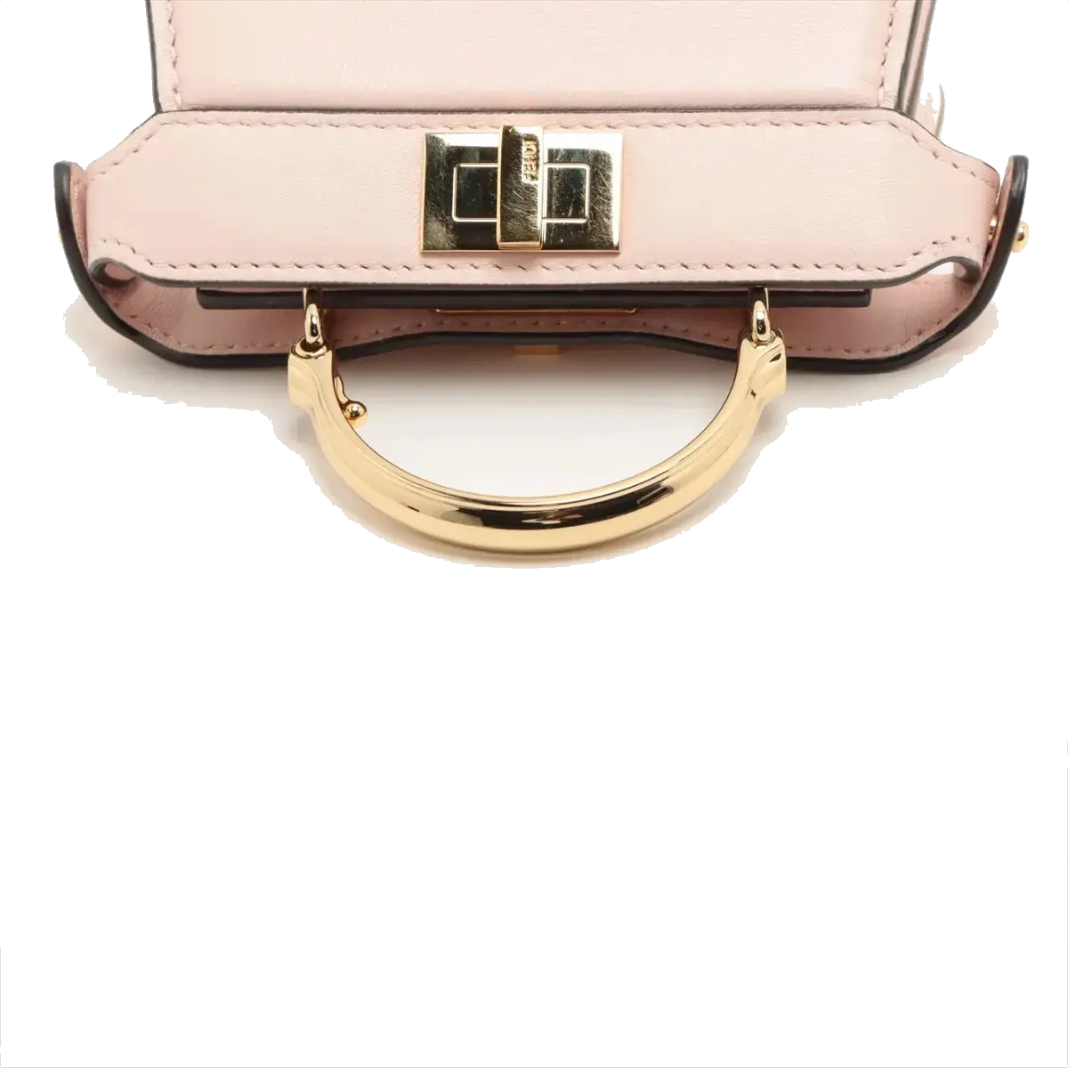 Pre-Loved Peekaboo Handbag Leather Micro with Gold Hardware, Pink