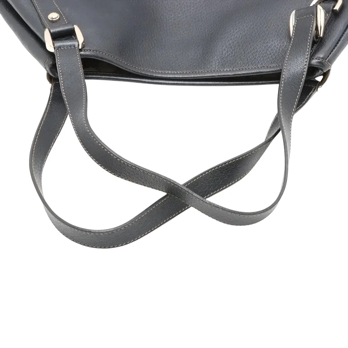 Pre-Loved Abbey D-Ring Tote Leather with Gold Hardware, Black
