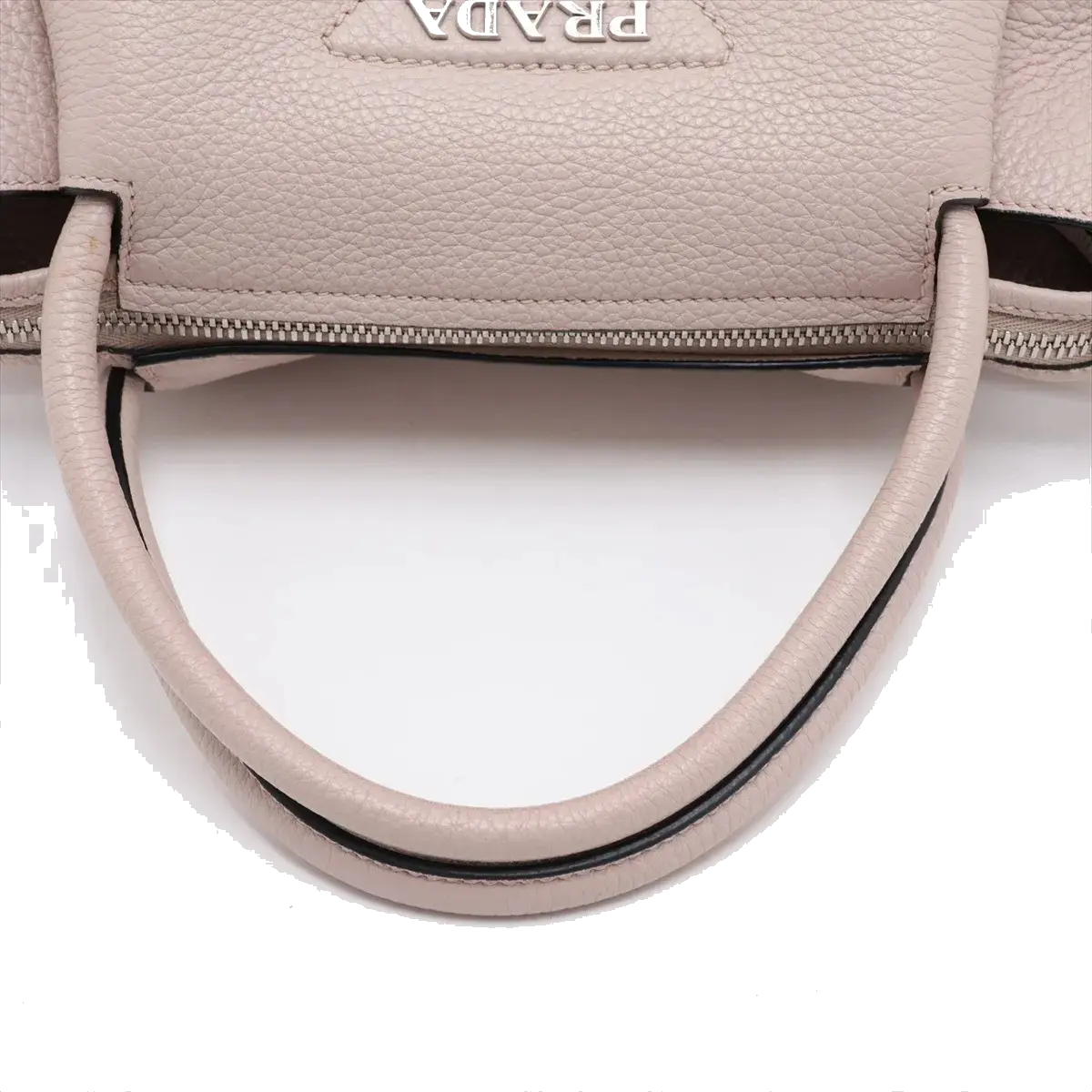 Pre-Loved Vitello Daino Two-Way Tote Handbag Leather with Silver Hardware, Light Pink