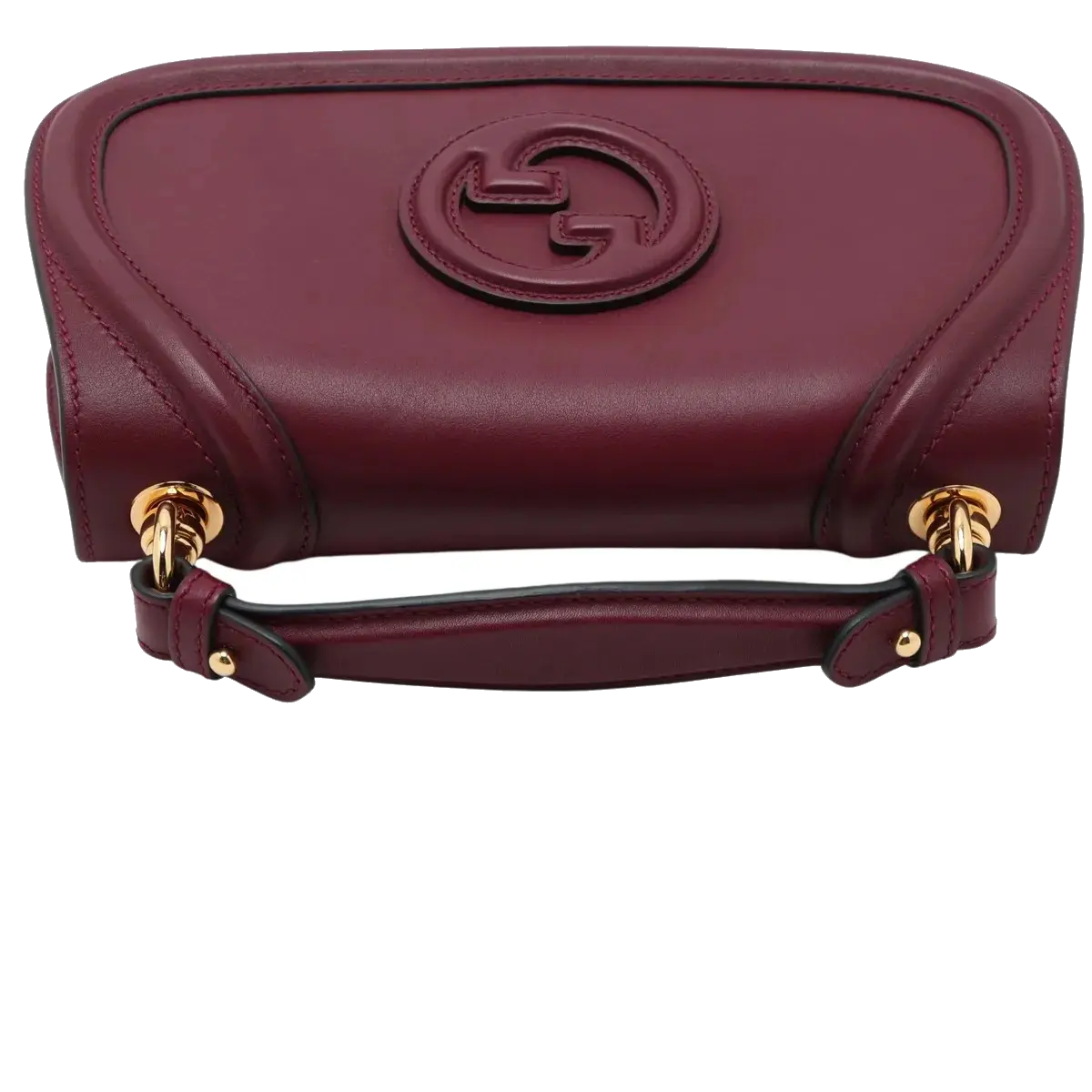 Pre-Loved Blondie Shoulder Bag Leather Mini with Gold Hardware, Burgundy