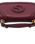 Pre-Loved Blondie Shoulder Bag Leather Mini with Gold Hardware, Burgundy