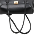 Pre-Loved Nappa Leather Shoulder Bag Leather with Gold Hardware, Black