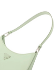 Pre-Loved Cleo Shoulder Bag Leather Small with Silver Hardware, Light Green