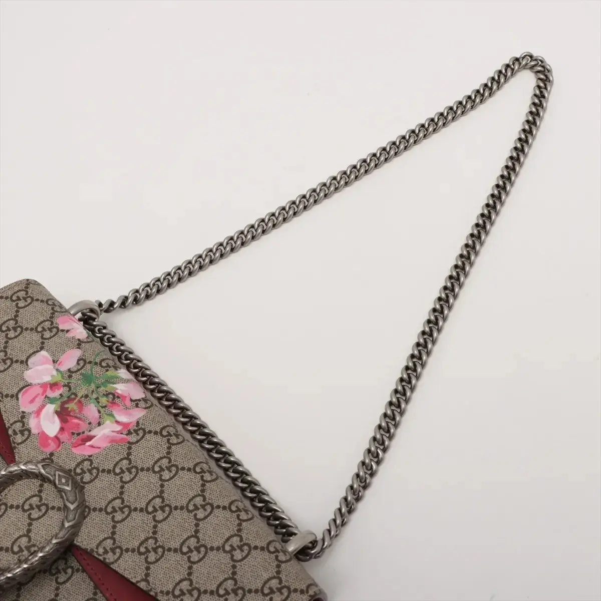 Pre-Loved Dionysus Blooms Shoulder Bag Monogram Coated Canvas Small with Aged Silver Hardware, Beige Ebony