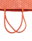 Pre-Loved Artois Tote Goyardine Chevron Coated Canvas PM with Silver Hardware, Orange