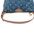 Pre-Loved Pochette Accessoires Pochette Monogram Denim with Gold Hardware, Blue
