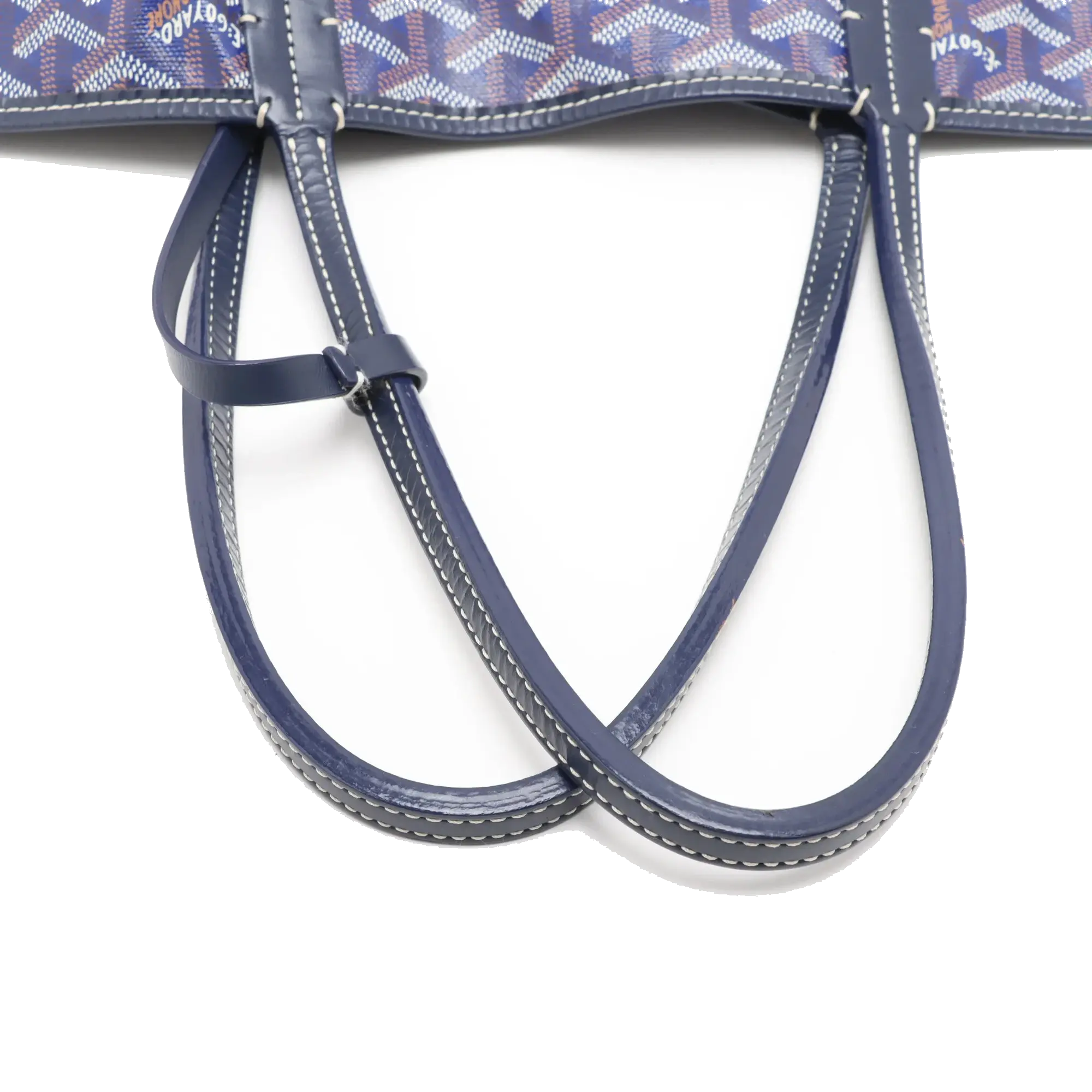 Pre-Loved Saint Louis Tote Goyardine Coated Canvas PM, Navy Blue