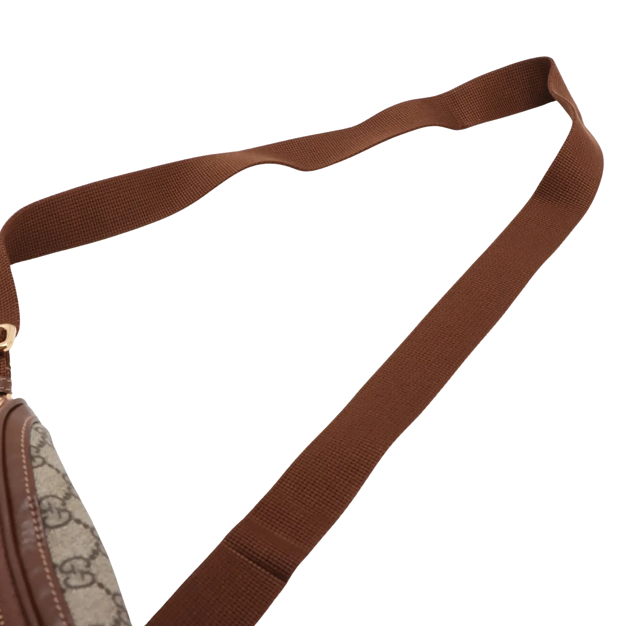 Pre-Loved GG Supreme Belt Bag Monogram Coated Canvas with Gold Hardware, Beige and Ebony