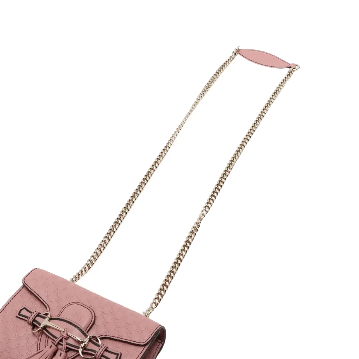 Pre-Loved Emily Crossbody Bag Microguccissima Leather Mini with Gold Hardware, Pink