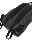 Pre-Loved Explorer Graffiti Backpack Graffiti Leather with Silver Hardware, Black