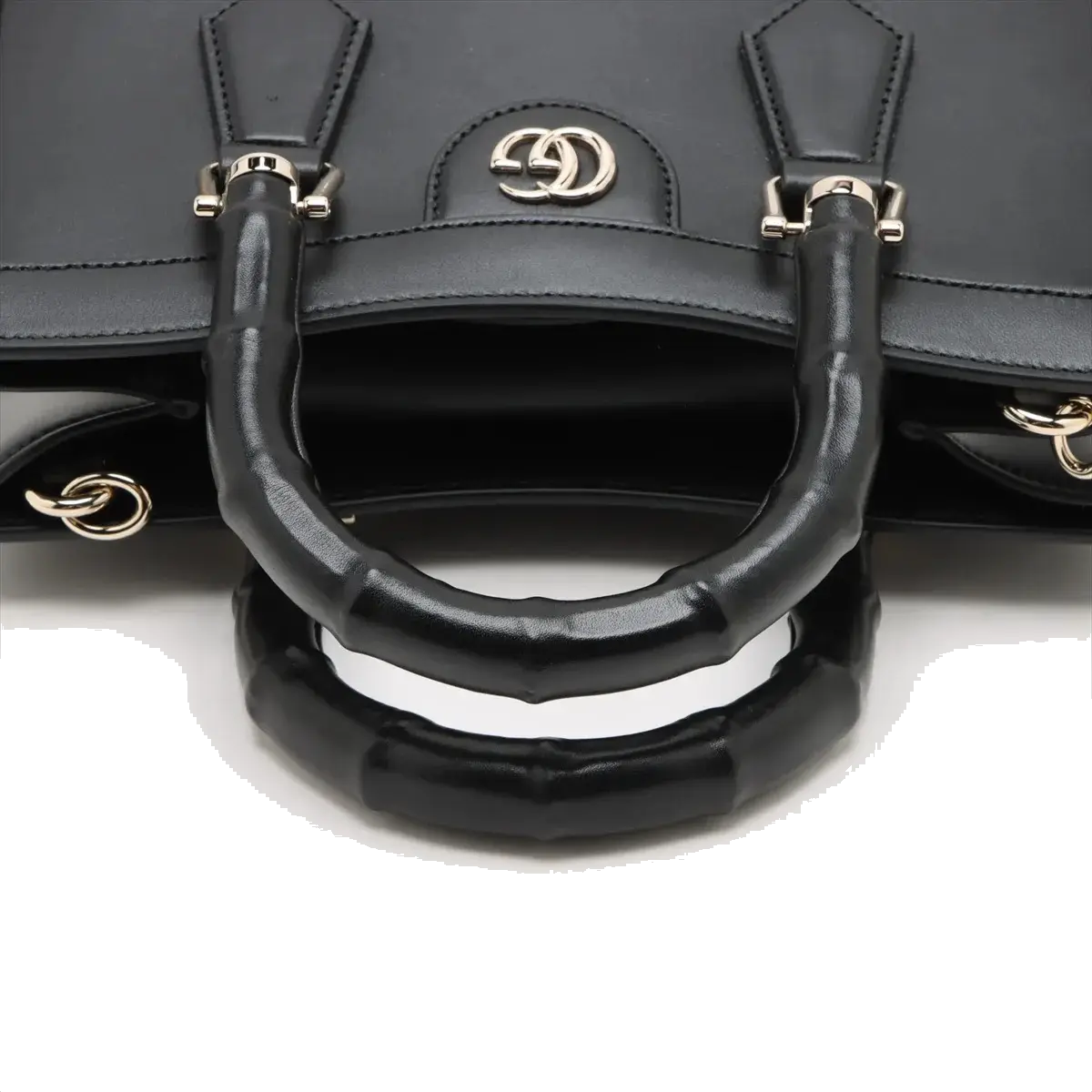 Pre-Loved Diana Tote Leather Small with Gold Hardware, Black
