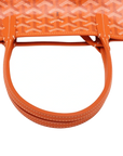Pre-Loved Saint Louis Tote Chevron Coated Canvas PM with Silver Hardware, Orange