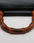 Pre-Loved Nymphaea Handbag Leather Small with Gold Hardware, Black