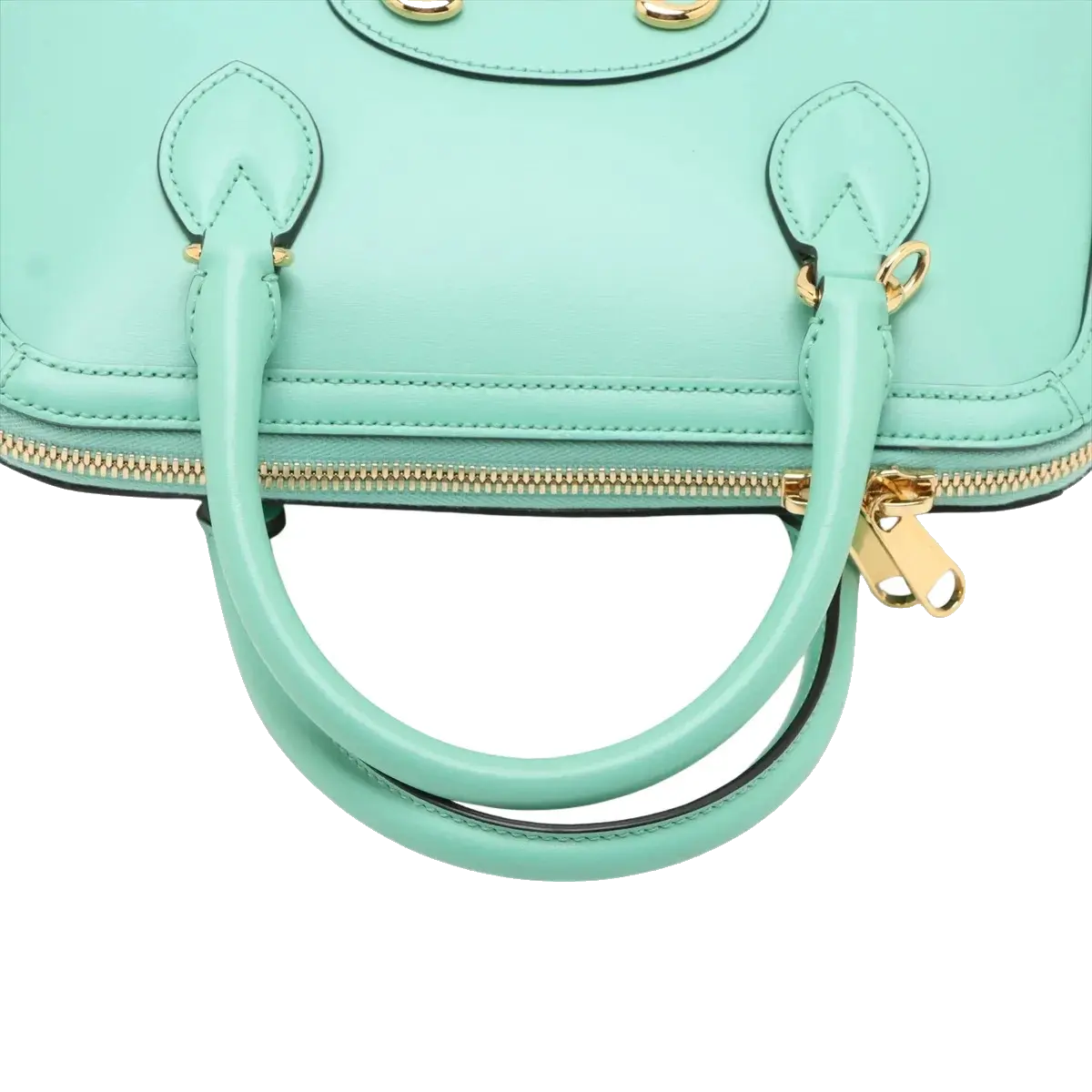 Pre-Loved Gucci 1955 Horsebit Handbag Leather Small with Gold Hardware, Mint Green