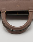 Pre-Loved Cabas Handbag Leather Small with Gold Hardware, Taupe